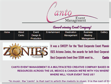 Tablet Screenshot of cantoeventmanagement.com